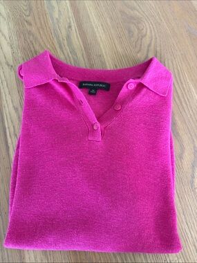 Banana Republic Bright Fuchsia Polo Sweater